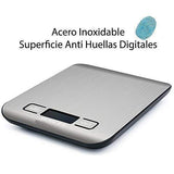 Sonolife - Báscula Digital para Cocina de Acero Inoxidable, 5kg / 11 lbs, Balanza de Alimentos Multifuncional