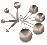 ChefLand Juego de 8 piezas de lujo de acero inoxidable taza de medición y cuchara dosificadora