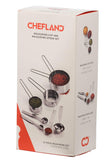 ChefLand Juego de 8 piezas de lujo de acero inoxidable taza de medición y cuchara dosificadora