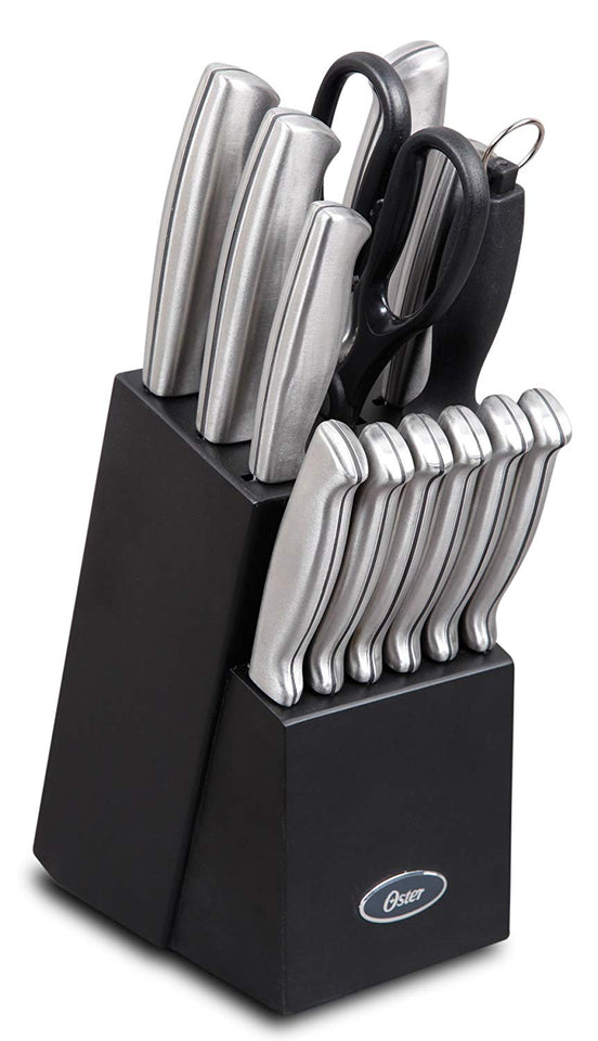 Oster 70561.14 Baldwyn Set de Cuchillos de Cocina, 14 piezas, Satén