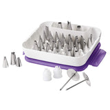 Wilton, Set de boquillas para manga pastelera, plástico y acero, blanco, 60 piezas