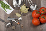 ChefLand Juego de 8 piezas de lujo de acero inoxidable taza de medición y cuchara dosificadora