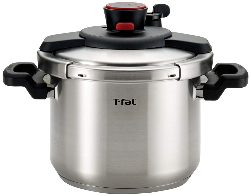 T-fal P45007 Clipso Stainless Steel Pressure Cooker Cookware, 6.3-Quart, Silver