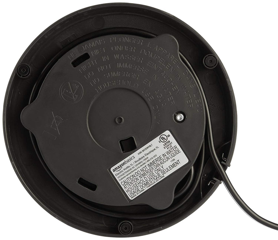 Tetera eléctrica de acero inoxidable AmazonBasics - 1 litro