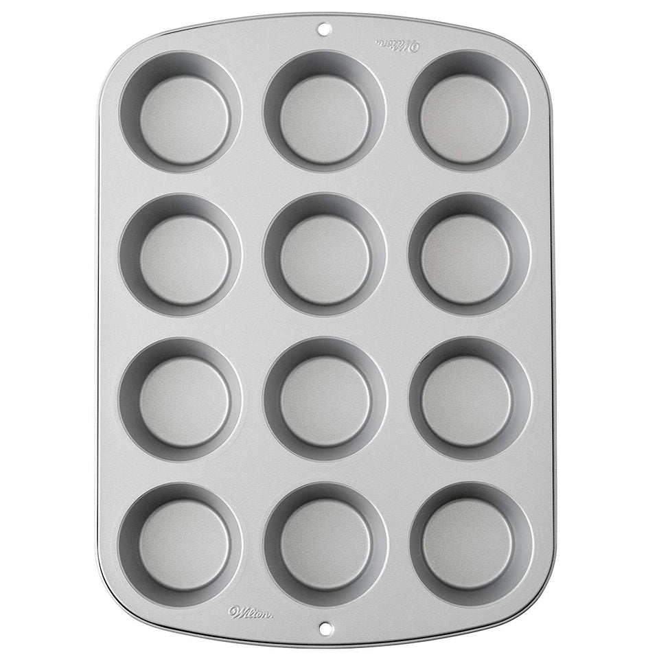 Wilton 2105-954 Molde p/cupcakes con 12 cavidades 7.5x3.5 cm