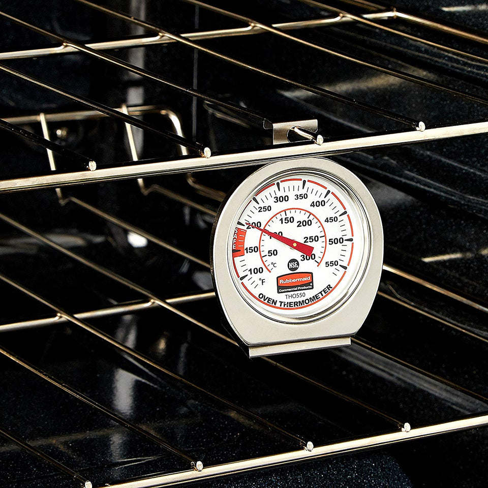 Rubbermaid Commercial Oven Thermometer, Stainless Steel, FGTH0550